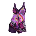 thumbnail image 1 of Women Plus Size Swimwear Printed Bathing Suit Pleated Summer Bather, 1 of 4