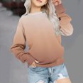 thumbnail image 2 of Girls Sweatshirts for Teen Girls Solid Color Round Neck Oversized Sweatshirt Kids Fashion Long Sleeve Pullover Tops Kaprioy Girls Sweatshirt, 2 of 5