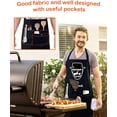 thumbnail image 2 of Funny Cooking Chef Apron with Pockets BBQ Kitchen Work Aprons Birthday Dad Creative Gifts, 2 of 6