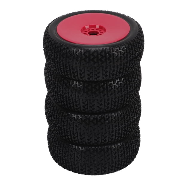 4 Neumáticos de Goma Sólido Resistente Al Desgaste Rueda RC Portátil Ligero 1/8 RC Neumático de Coche con Textura de Repuesto para Hobao VS Hong Nor X3E HPI 1/8 RC ANGGREK Otros