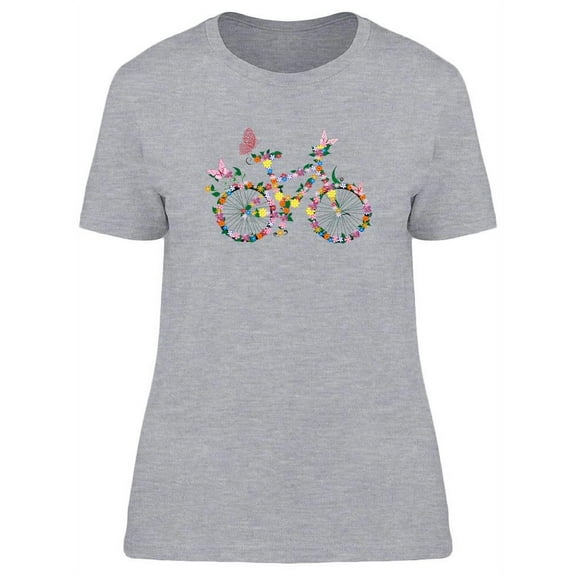 Bike Made Of Flowers T-Shirt Women -Image by Shutterstock, Female XX-Large