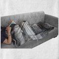 thumbnail image 6 of Shipwreck Soft Flannel Fleece Throw Blanket, Picture of a Dated Wooden Boat on Rocky Beach and Stormy Clouds in the Sky Air Image, Cozy Plush for Indoor and Outdoor Use, 70" x 90", Grey, by Ambesonne, 6 of 6