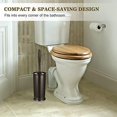 thumbnail image 6 of Toilet Bowl Brush Holder Set: Bathroom Deep Cleaning Toilet Scrubber Rim Cleaner with Caddy for Restroom Rv - Hidden Modern Elegant Toilet Clean Decorative Accessories - Bronze, 6 of 8