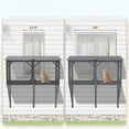 thumbnail image 5 of 43.3" Cat Window Perch Outdoor - All-Weather Catio Enclosure with Waterproof Roof, 360° Viewing for Large Cats, Dark Gray, 5 of 9