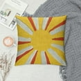 thumbnail image 2 of Chilfamy Summer Outdoor Pillow Covers, Mustard Yellow White Sun Boho Decorative Throw Pillows,Sunshine Abstract Farmhouse Decor Pillowcase Cushion Cover for Home Couch Sofa Bed 20x20in, 2 of 5