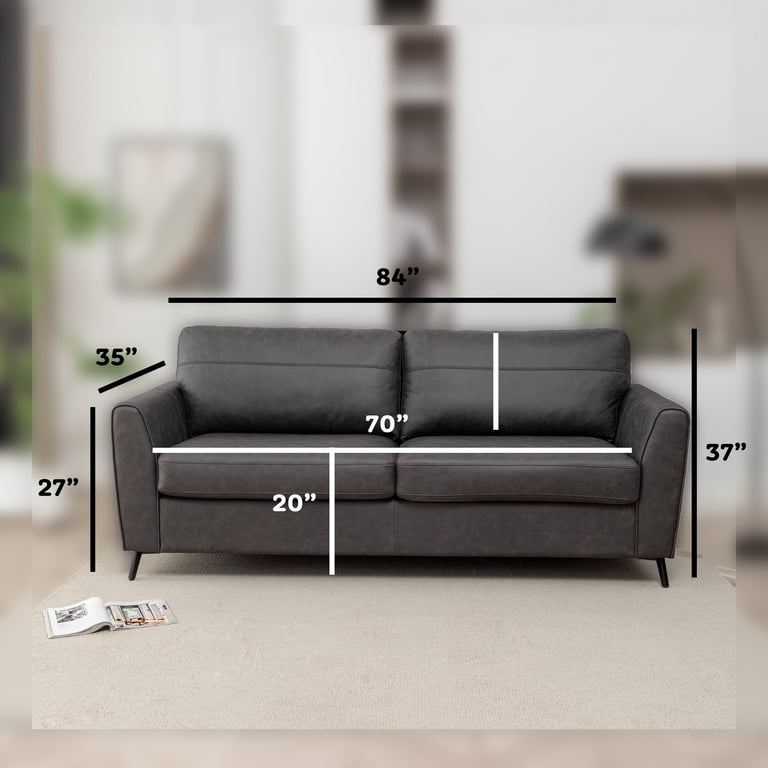 Luna Mid-Century Modern Pullout Sofa Bed - Queen Mattress