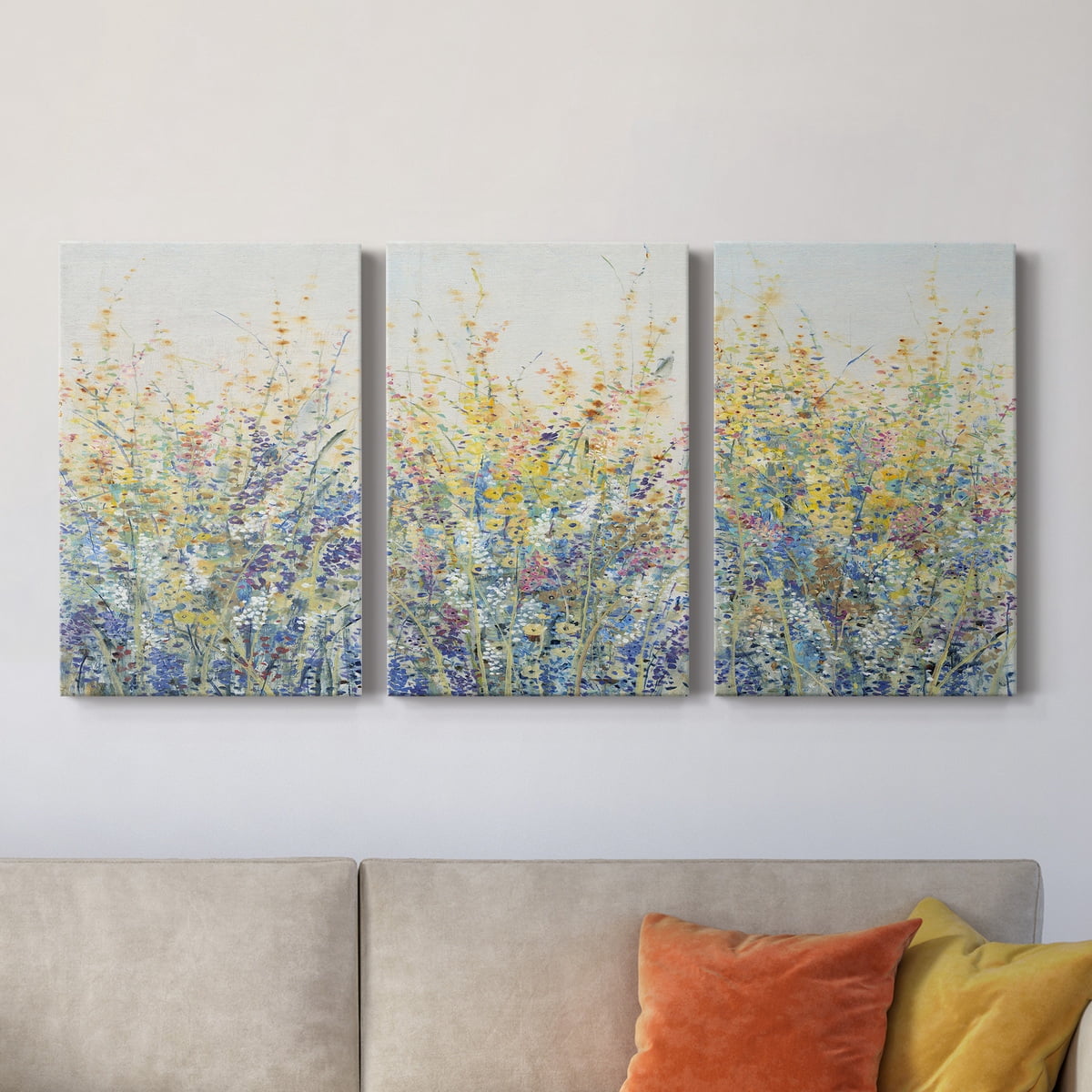 Wildflower Panel I Premium Gallery Wrapped Canvas - Ready to Hang - 40 x 60 Each