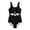 Z-Black50, variant on Child Girls One-Piece Swimwear Scoop Neck Sleeveless Versatile Pure Color Elegant Hollow Out Open Back Kids Summer Trendy Beach Vacation Swimsuit