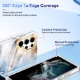 thumbnail image 4 of Tarise for Samsung Galaxy S23 Ultra 5G Phone Case, [Wireless Charging] Shockproof Drop Proof Rugged Hybid Back Cover with TPU Impact Resistant Bumper for Samsung S23 Ultra 6.8" (2023), Blue Marble, 4 of 7
