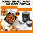 thumbnail image 3 of Air Fryer Liner 120PCS, Air Fryer Disposable Paper Liner 9 Inch Round Parchment Paper Liner Pads, Non-Stick Disposable Unbleached Baking Paper for Baking Roasting Microwave, 3 of 7