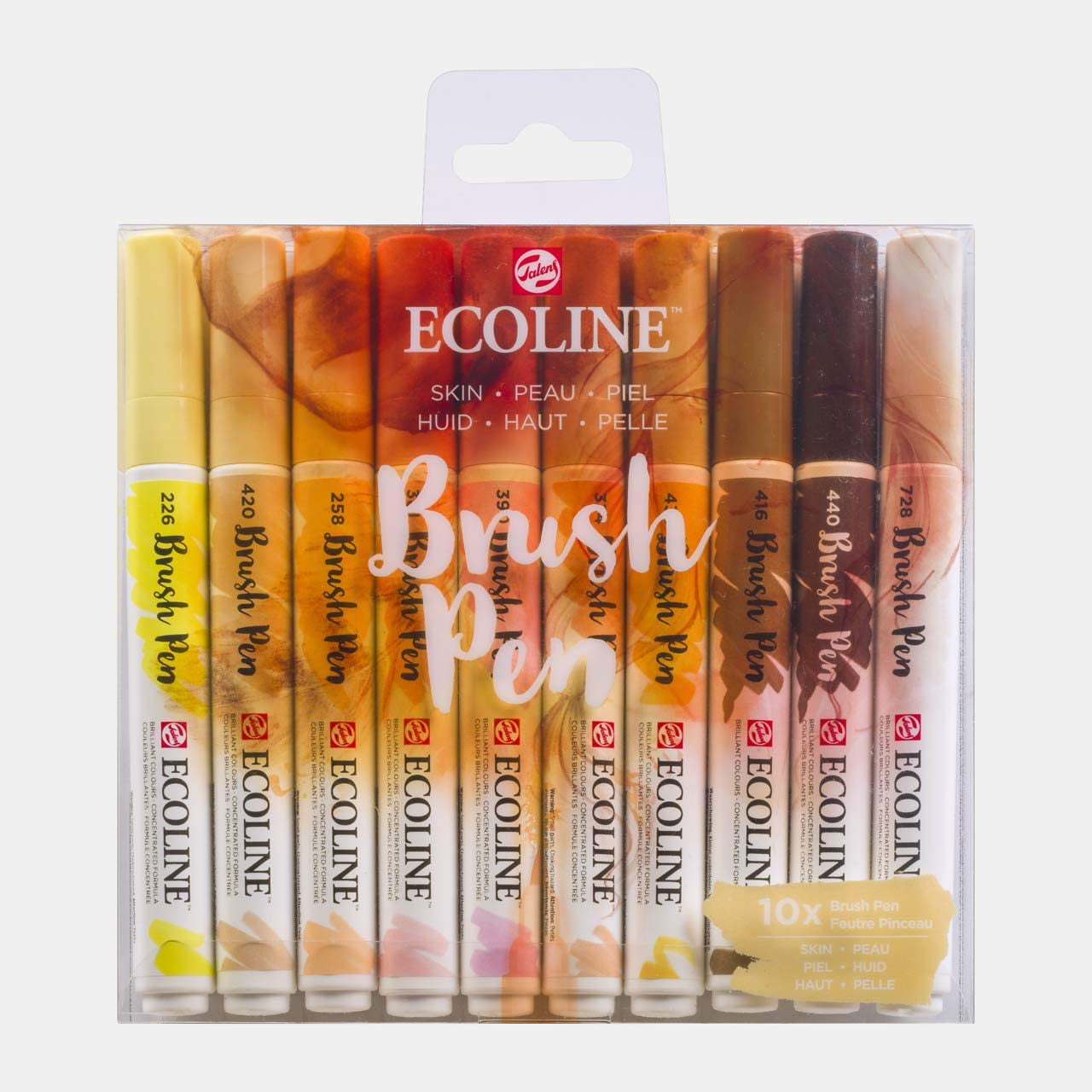 bibliothecaris congestie mesh Ecoline Brush Pen Set of 10 - Skin Colors - Walmart.com