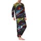 thumbnail image 2 of Balery Colorful Dragon Head Profile Pijama para Hombre de Dos Piezas con Manga Larga, Conjunto de Dormir y Descanso Suave con Bolsillos-Large, 2 of 7