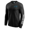thumbnail image 2 of Men's Darius Rucker Collection by Fanatics Black Carolina Panthers Washed Waffle-Knit Long Sleeve T-Shirt, 2 of 3