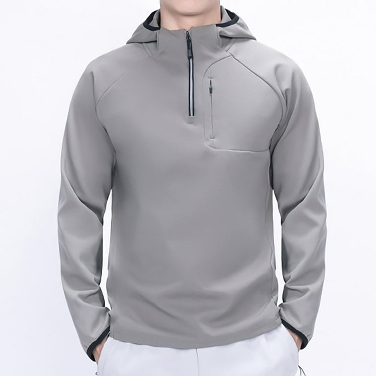 【HYDROGEN】 Uni Daily Half Zip Sweatshirt ★ Regular Fit YLSDY Men's Half Zip Hoodie Long Sleeve Fleece Pullover