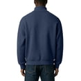 thumbnail image 5 of Fmbrln Mens Solid Color Sweatshirt Zip Up Stand Collar Knit Jacket Fall Winter Long Sleeve Fashion Tops Navy 4XL, 5 of 6