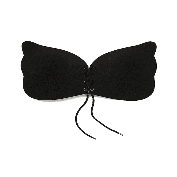 Adhesive Bra Strapless Sticky Invisible Push Up Silicone Bra for Backless  Dress Women Sexy Backless Black Size C 