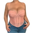 thumbnail image 1 of WRKEKC Womens Tank Tops Plus Size Solid Color Shapewear Lace Slimming V-Neck Strap Camisole, 1 of 8