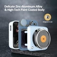 thumbnail image 3 of Muzen Mini altavoz Bluetooth, botón portátil de metal, pequeño altavoz inalámbrico lindo, altavoz de audio de alta fidelidad recargable con cordón portátil y caja de regalo, decoración retro clásica, 3 of 5