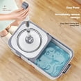 thumbnail image 4 of NTGFU 360 °   Spin Mop and Bucket Set - Drums with 4 Microfiber Mop Heads, 61" Stainless Steel Adjustable Handle, Bucket Floor Cleaning System for School and Bathroom Cleaning, 4 of 8