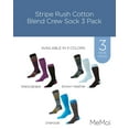 thumbnail image 2 of MeMoi Stripe Rush Cotton Blend Crew Sock 3 Pack - Mens - Male, 2 of 7