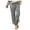 Gray, variant on LLYwey Womens Boho Pants Women Lady Fashion Elastic Waist Pocket Foot Trousers Casual Pants Plus Size Pants Female Long Pant Style H3007 Gray M