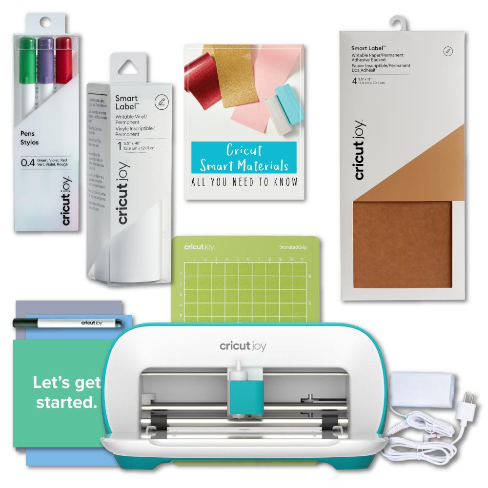 Cricut Joy Machine Bundle with Writable Smart Vinyl, Adhesive Backed