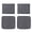 4PCS-GRAY, variant on 4Pcs Outdoor Cushion Covers, Patio Cushion Slipcovers Replacement with Zipper for Outdoor Furniture, Covers Only