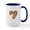 White/Navy Inside, variant on CafePress - Piece Of My Heart Pizza Matching - 15 oz Ceramic Large White Novelty Mug