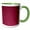 Green/White, variant on 3drose, Maroon Irregular Triangle Mosaic Design, 11oz Two-tone Black Mug