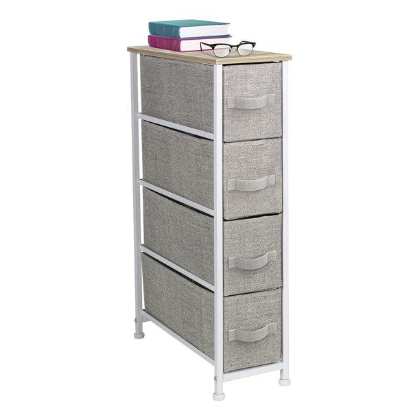 Sorbus Narrow Dresser Tower with 4 Drawers Vertical Storage for