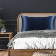 thumbnail image 7 of PiccoCasa 2 Pack 19mm Silk Pillowcases Navy Blue Silk Pillow Covers King 20 x 36 inch, 7 of 7