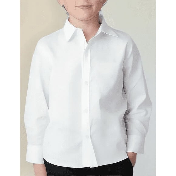Camisa de vestir para niños, suave y cómoda, con bolsillo en el pecho, ideal para fiestas, cumpleaños, bodas, desfiles, vacaciones y uso diario, elegante y práctica para cualquier ocasión T18.