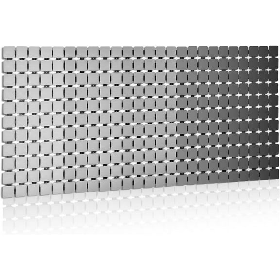 GFJASH-Extra Long Shower Stall Mat Non Slip Bathtub Bath Mats with Suction Cups and Drain Holes- 34 X 15.4 Inch (Gradient Gray)