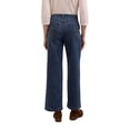 thumbnail image 3 of Martha Stewart Women's Wide Leg Pintuck Pant, High-Rise Soft Stretch Denim & Twill Trouser with Front Seam Detail, 3 of 7