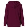 thumbnail image 4 of Xcmzpl Hoodies for Women Basic Solid Color Hooded Sweatshirt Athletic Pullover Tops Work Long Sleeve Blouses Early Fall Fashion, 4 of 5