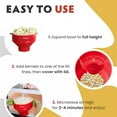 thumbnail image 3 of Original Salbree Microwave Popcorn Popper, Silicone Popcorn Maker, Collapsible Bowl - The Most Colors Available (White)\u2026, 3 of 7
