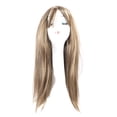 thumbnail image 3 of Peluca Larga y Recta Con Flequillo, Cabello y SINTOSO PELUCA DE PELO LARGO Y LISO CABELLO SINTÉTICO PARA MUJERES PARA EL DISFRAZ, 3 of 7