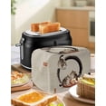 thumbnail image 4 of Brown Grey Cat Small Toaster Cover 2 Slice, Kitchen Appliance Covers, Modern Art Toaster Oven Cover with Loop, Bread Machine Cover Polyester Dust Cover Protection, 4 of 4