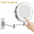 thumbnail image 3 of Wall Mounted Makeup Mirror, 10x Magnifying Double Sided Led Lighted Mirror--, 3 of 5