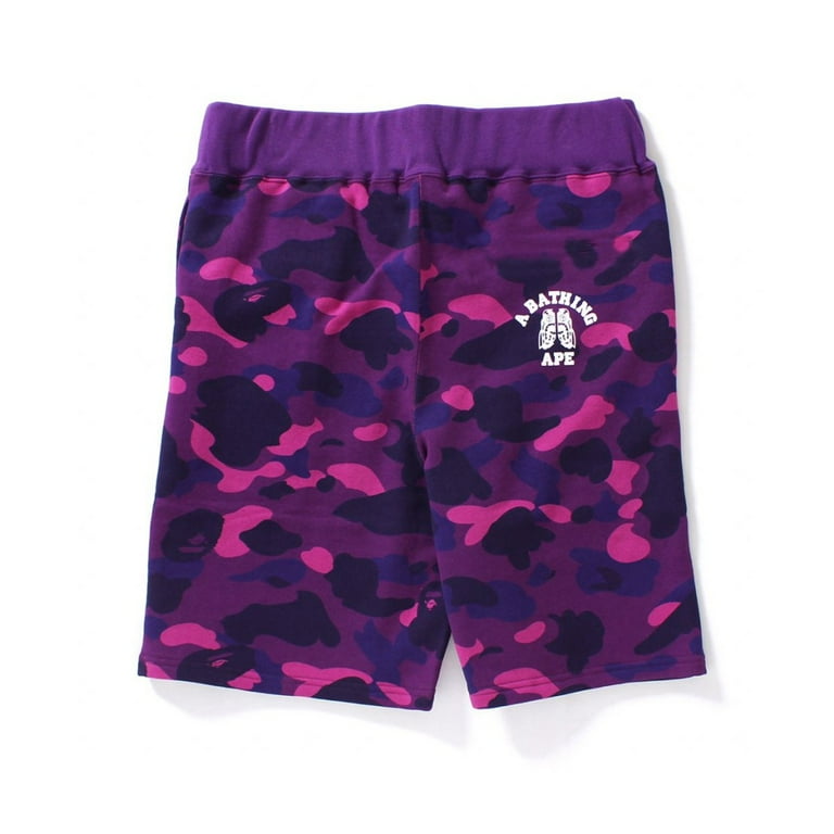 Purple bape camo shorts new arrivals