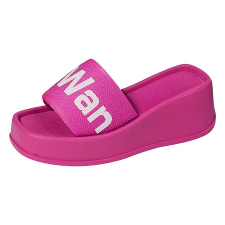 

Pedort Womens Sandals Shoes Slides Shoes Non Slip Rubber Sole Womens Sandals Open Toe Hot Pink 42