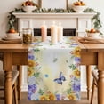 thumbnail image 2 of Table Runner - 70 Inch Long, Spring Wildflowers Kitchen Dining Table Runner Dresser Scarves, Watercolor Tulip Floral Leaf Plant Yellow Farmhouse Decor for Coffee Tables Wedding Party Banquet, 2 of 8