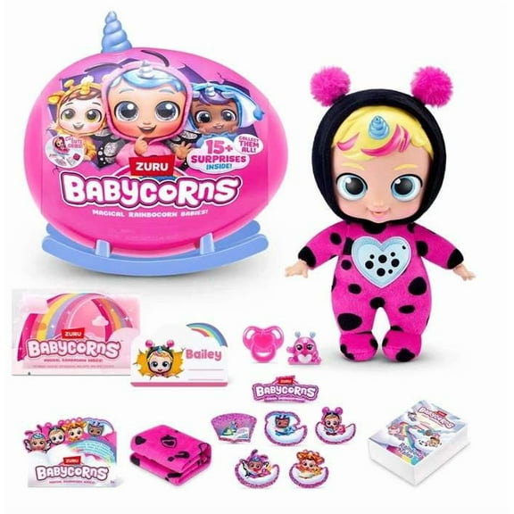 Babycorns Series 1 SMALL BLUE Horn Surprise Mystery Plush (15  Surprises)