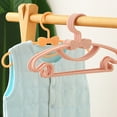 thumbnail image 3 of Deyuer 10Pcs Kids Clothes Hangers Plastic Non-deformable Thicken Stable Children Clothing Organizer Household Products,Pink, 3 of 8