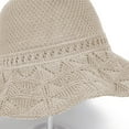 thumbnail image 4 of Hfnxid Sun Hats for Women,Women's Solid Color Knitted Flowers Sun Hat Fisherman Hat Beach, 4 of 6