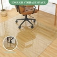 thumbnail image 1 of Royalbelle 55x46Inch Tempered Glass Chair Mat, 1000 Lbs Capacity, Transparent, 1 of 8