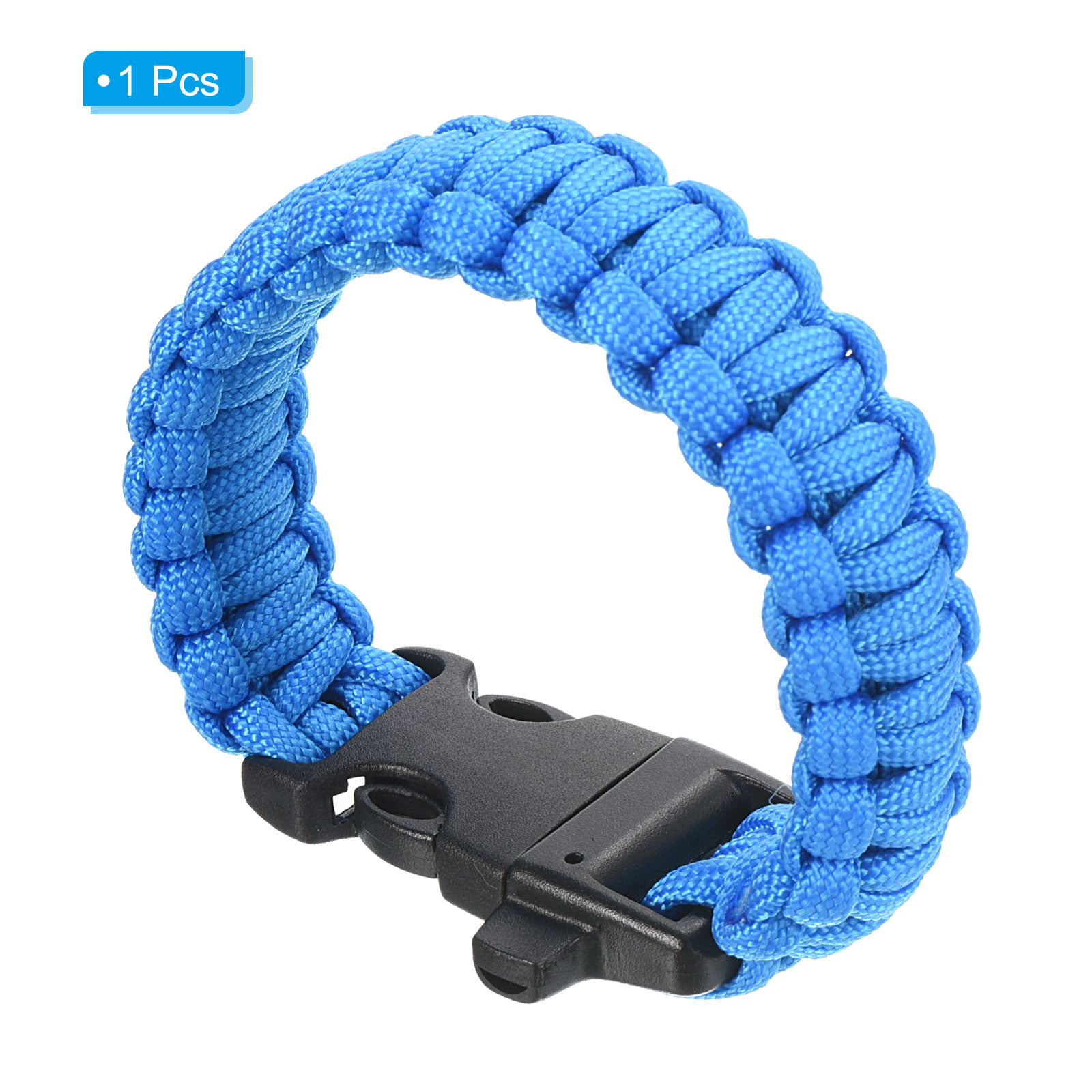 Uxcell Survival Paracord Bracelets, Braided Parachute Bracelet, Blue