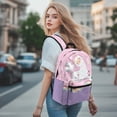 thumbnail image 4 of Psesaysky Cute Llama Rainbow Backpack for Boys and Girls Middle Elementary School Bag 17 Inch Lightweight Large Capacity Bookpack Back to School Gifts, 4 of 7