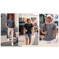 thumbnail image 5 of RICHCOIN Mens T Shirt Short Sleeve Crewneck Casual Color Block Summer Tops, 5 of 6