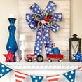 thumbnail image 2 of SUSHANG Patriotic Bows for Wreaths Large Burlap Red White Blue Stripe Stars Bow for 4th of July Independence Day Decor,Decorations Bunting Indoor Outdoor Decor and Patriotic Party, 2 of 4